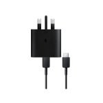Samsung 25W Power Adapter (3-Pin) - Black with Type-C Cable