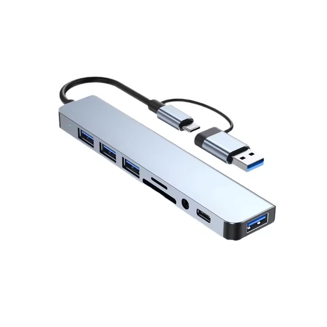 Heatz 8-IN-1 Type-C HUB USB Multiport Card Reader Adapter