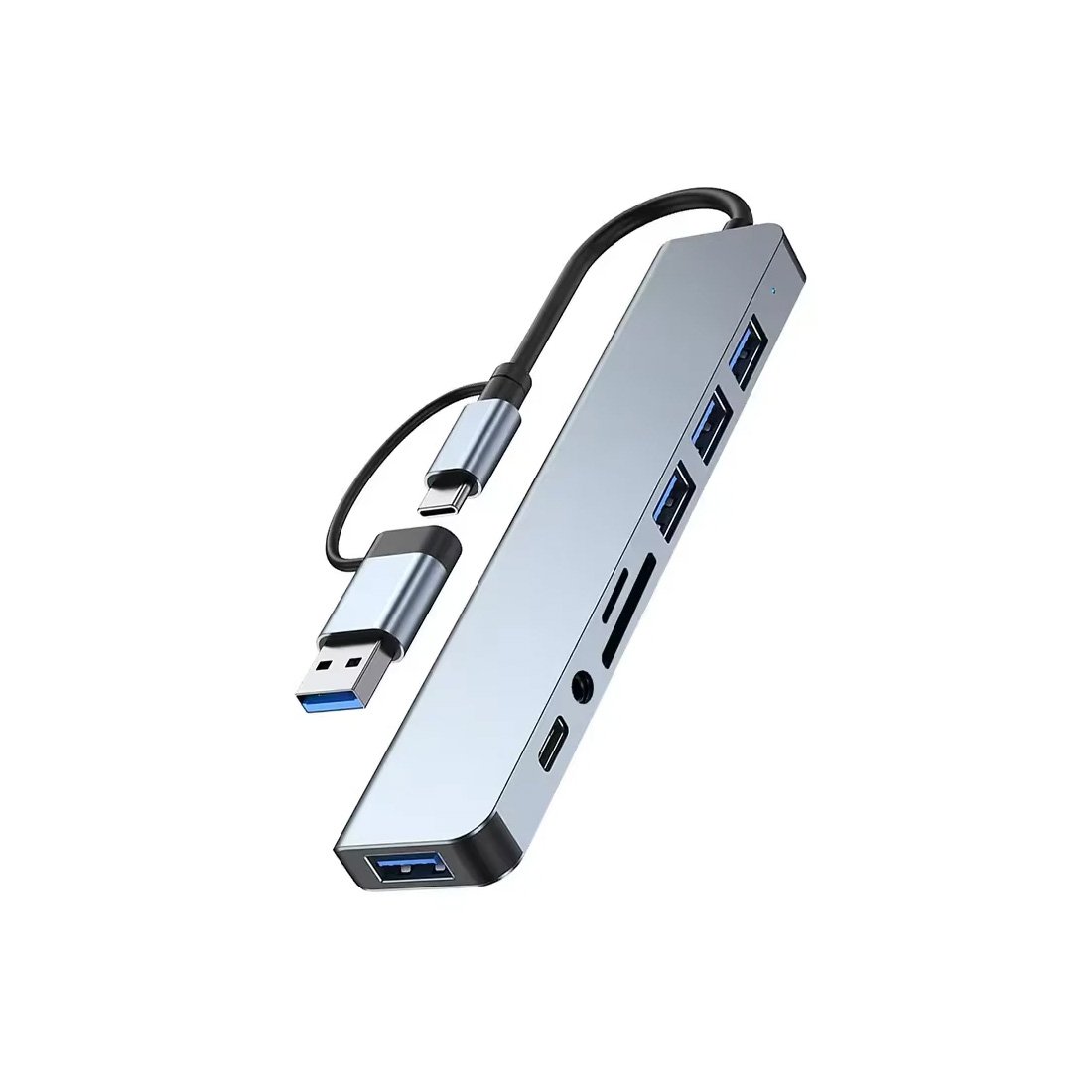 Heatz 8-IN-1 Type-C HUB USB Multiport Card Reader Adapter - Image 2