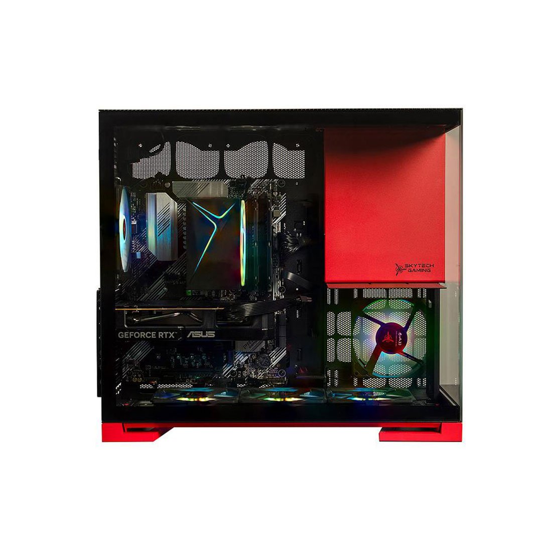 Skytech Viper Gaming Desktop, AMD Ryzen 7 5700 32GB 2TB RTX 5060 - Red - Image 4